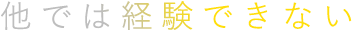 他では経験できない